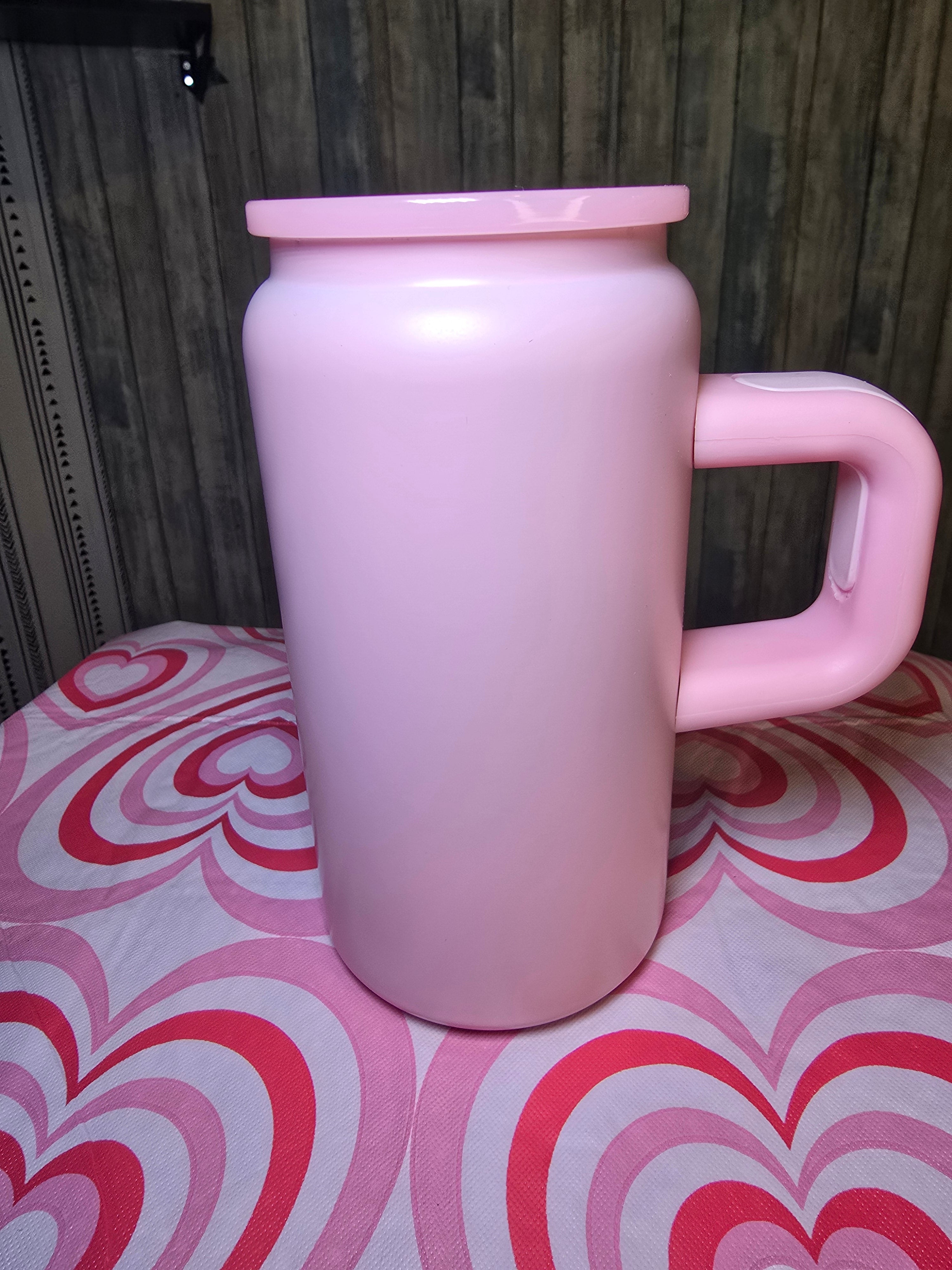 Light pink stainless steel cup