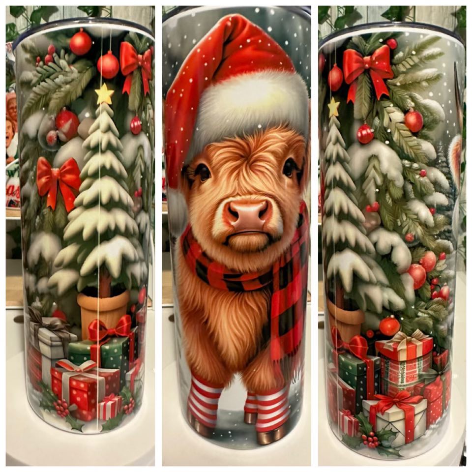 Christmas Cow Tumbler