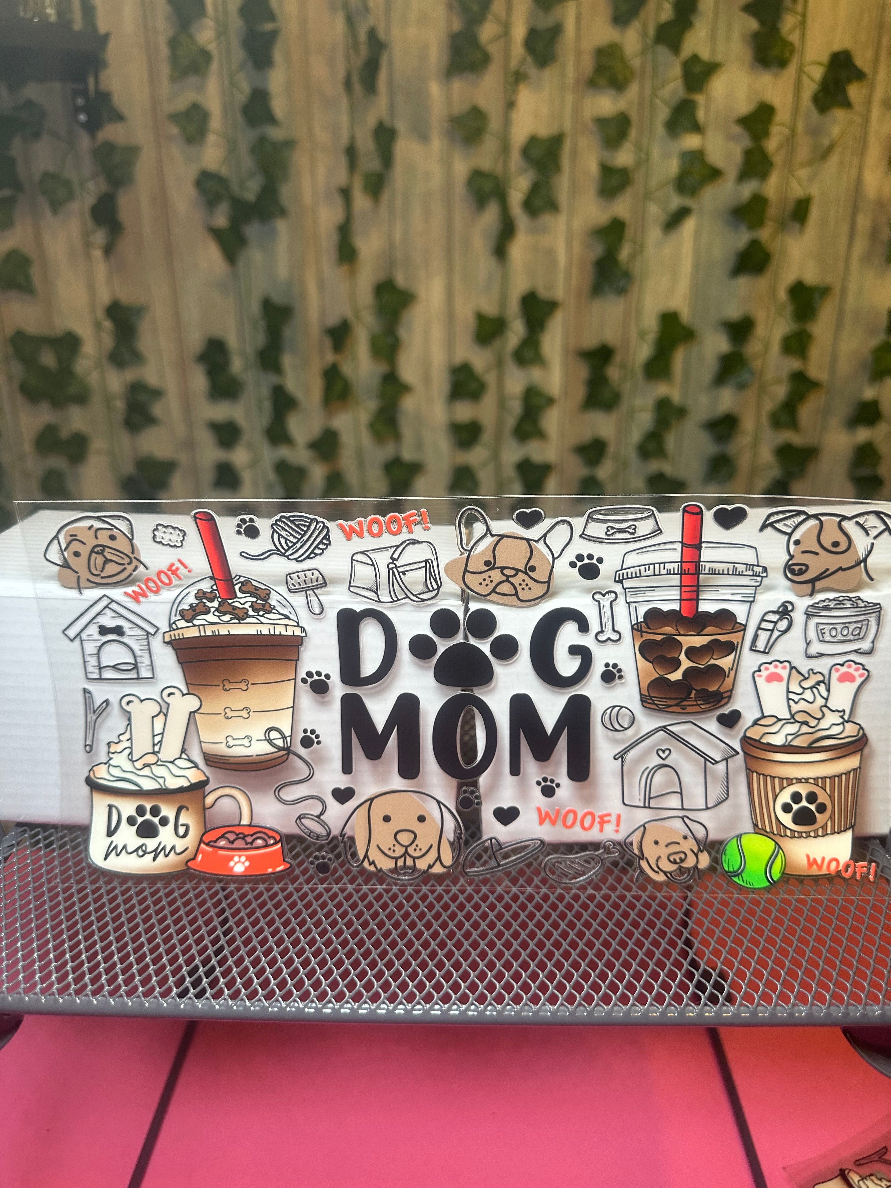 Coffee Dog mom UVDTF wrap