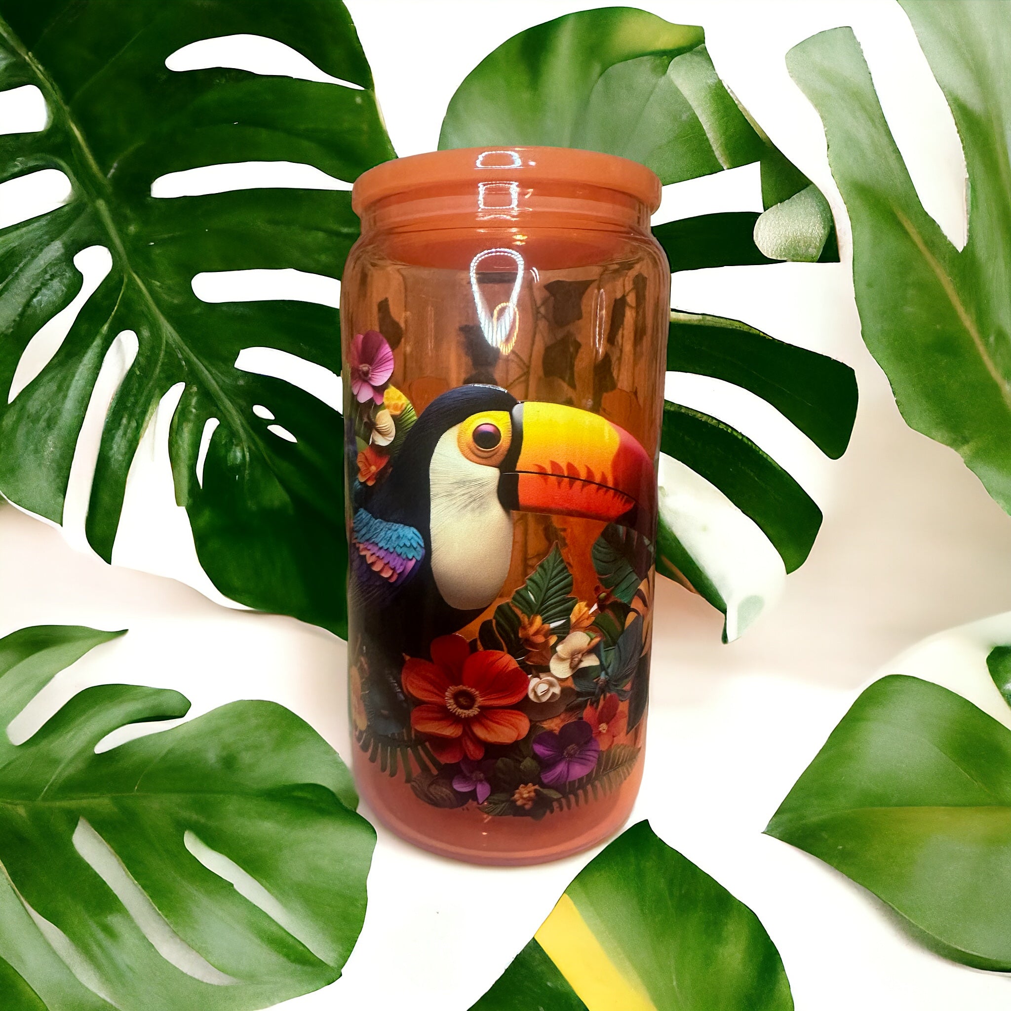 Toucan 16oz Glass Libby Cup
