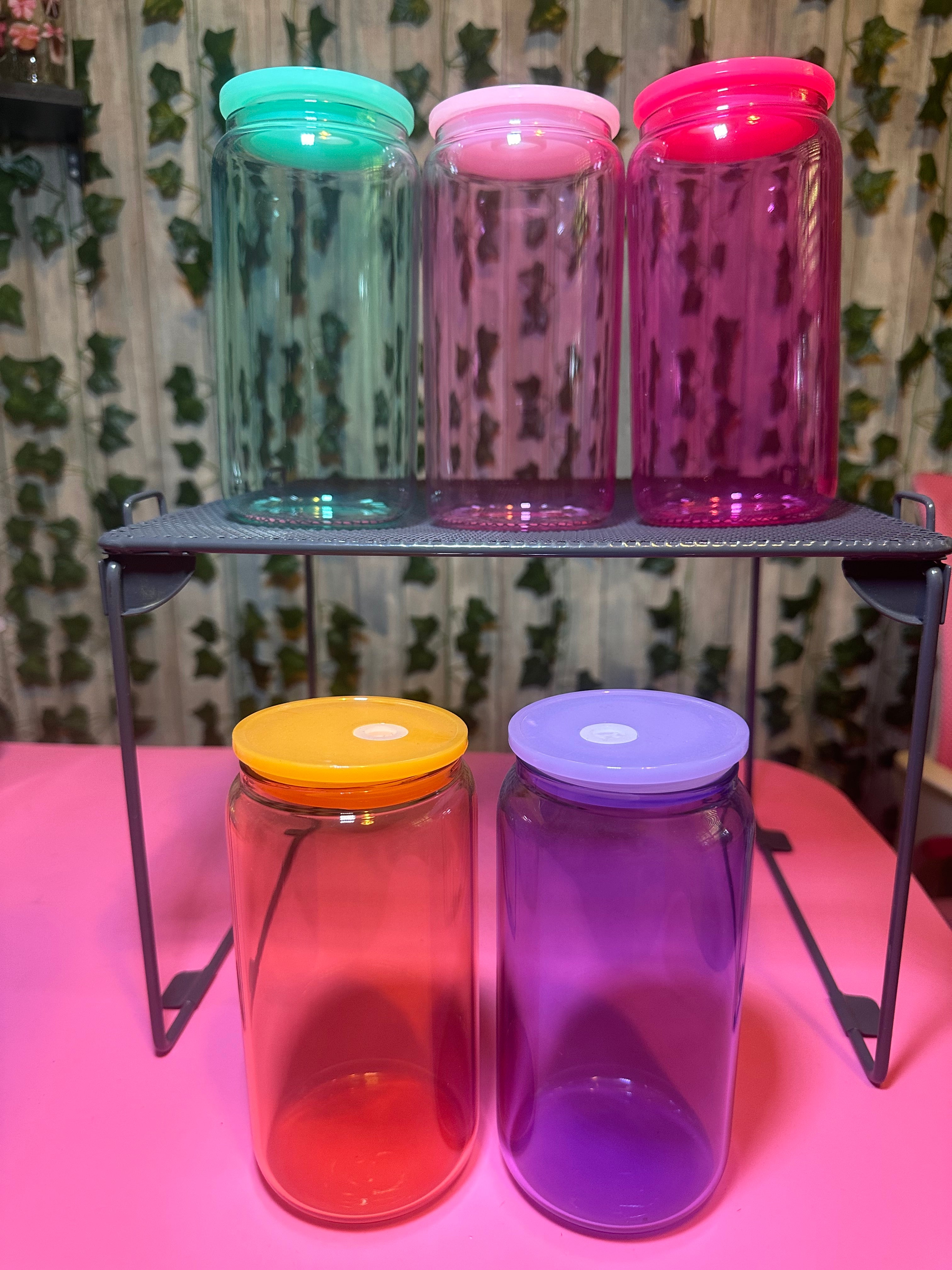 Colored Glass Libby Cups