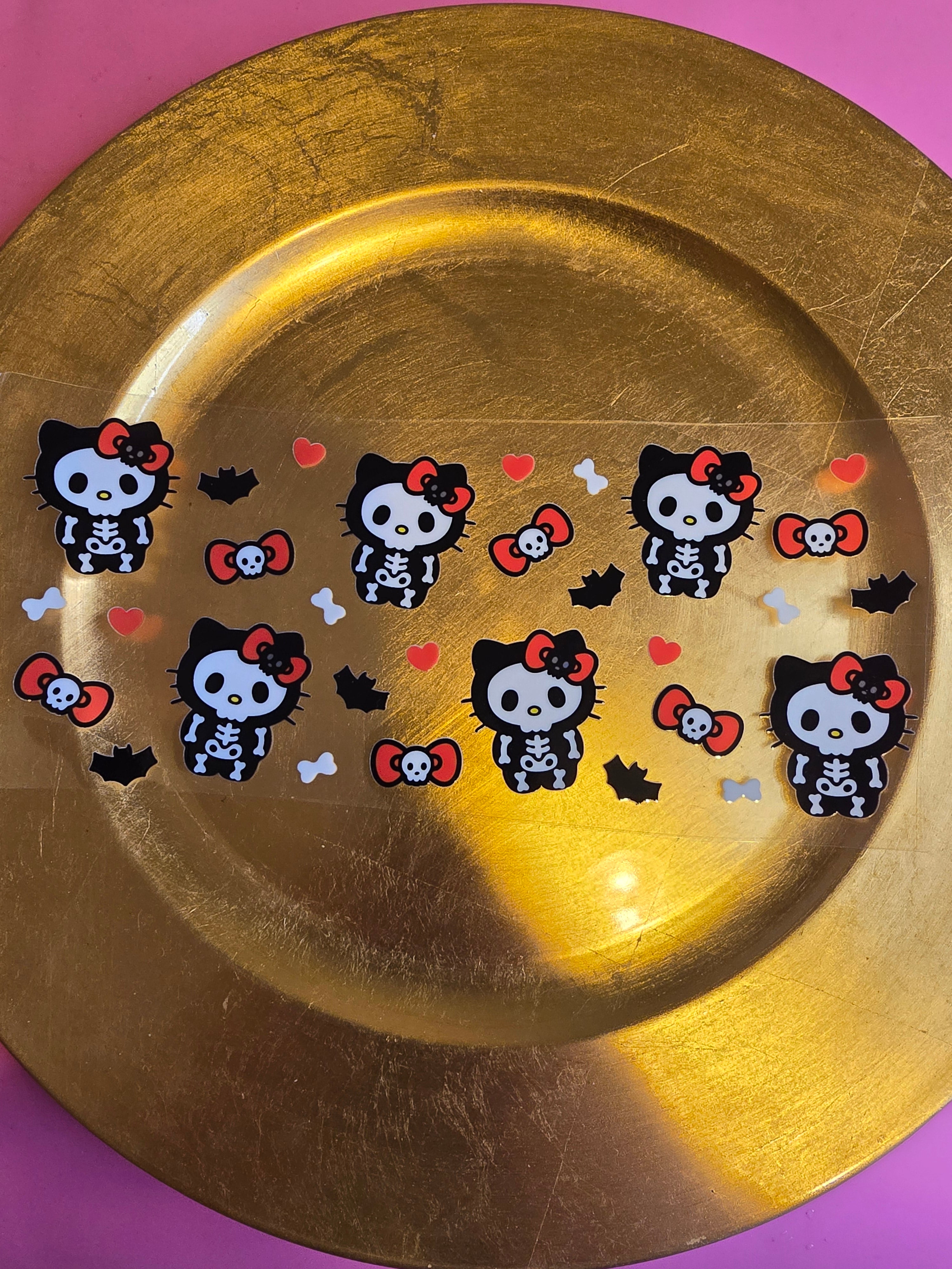 Skeleton Kitty UVDTF wrap