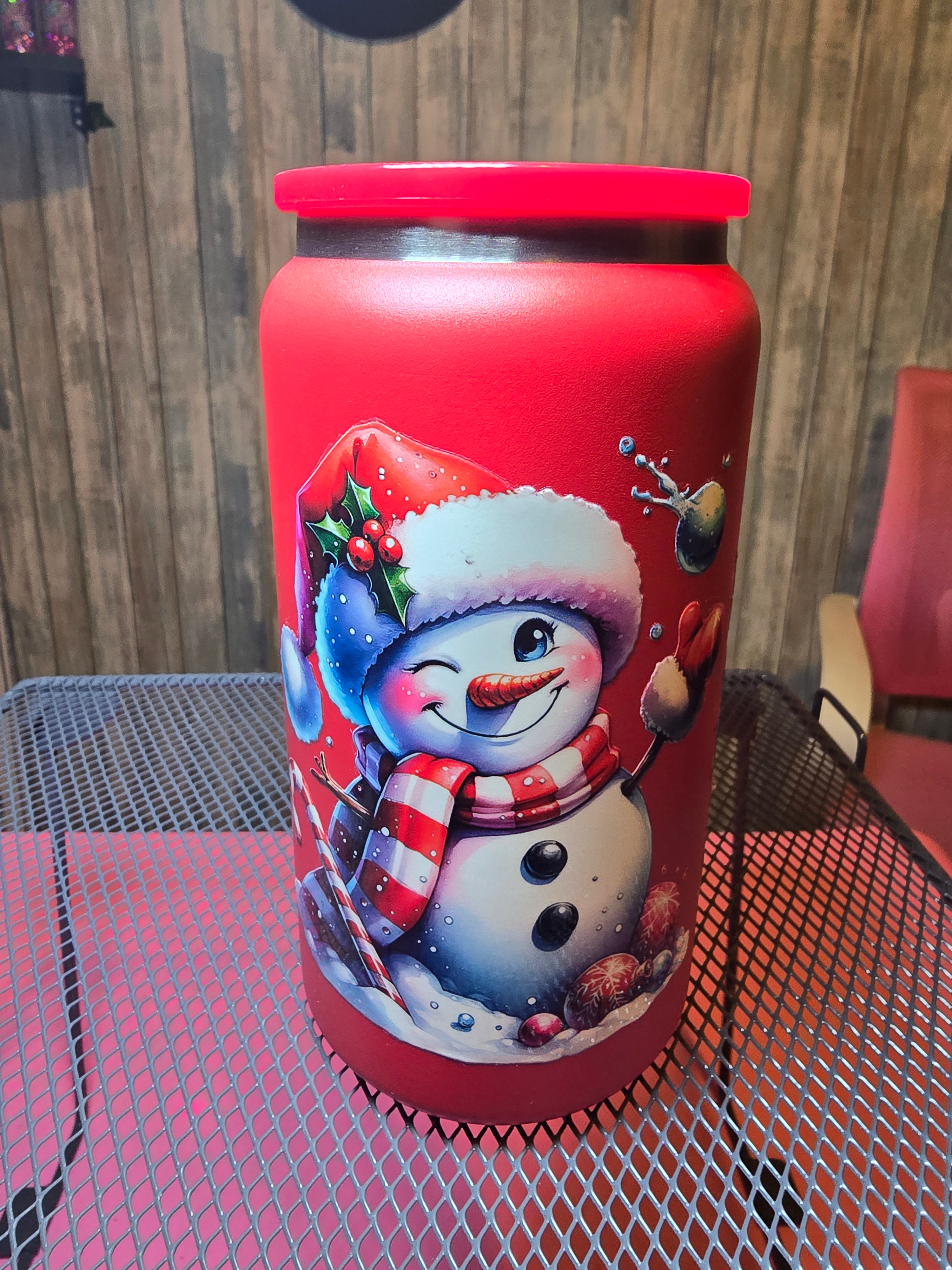 Winking Snowman cup