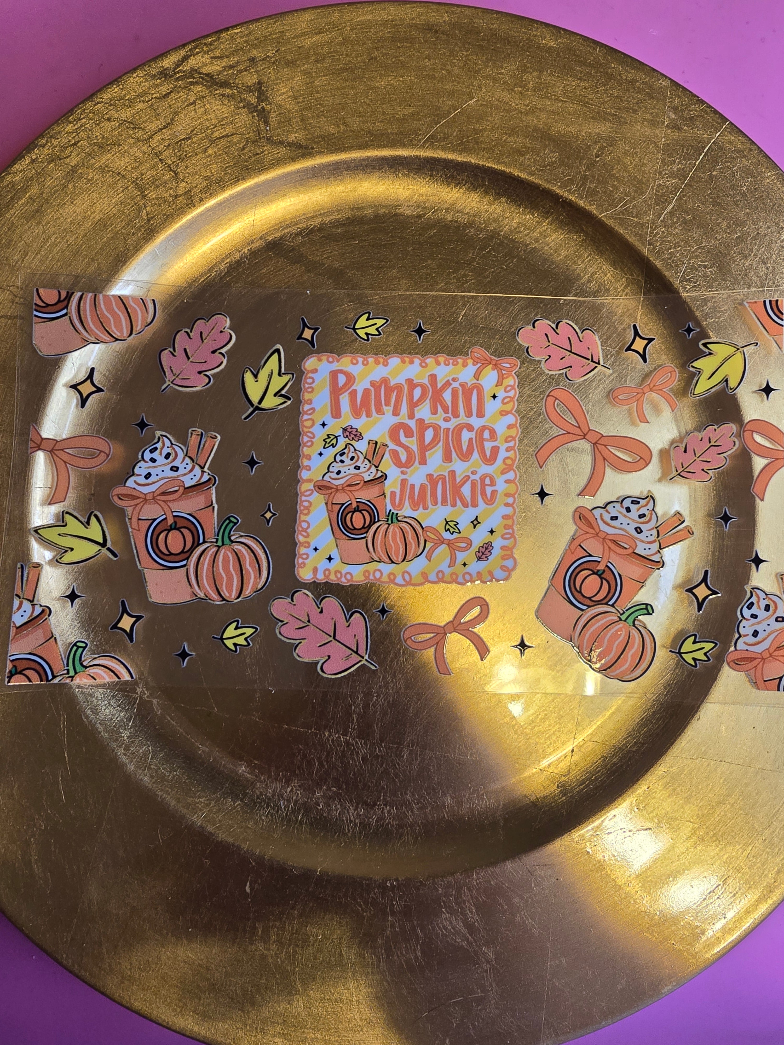 Pumpkin spice UVDTF wrap