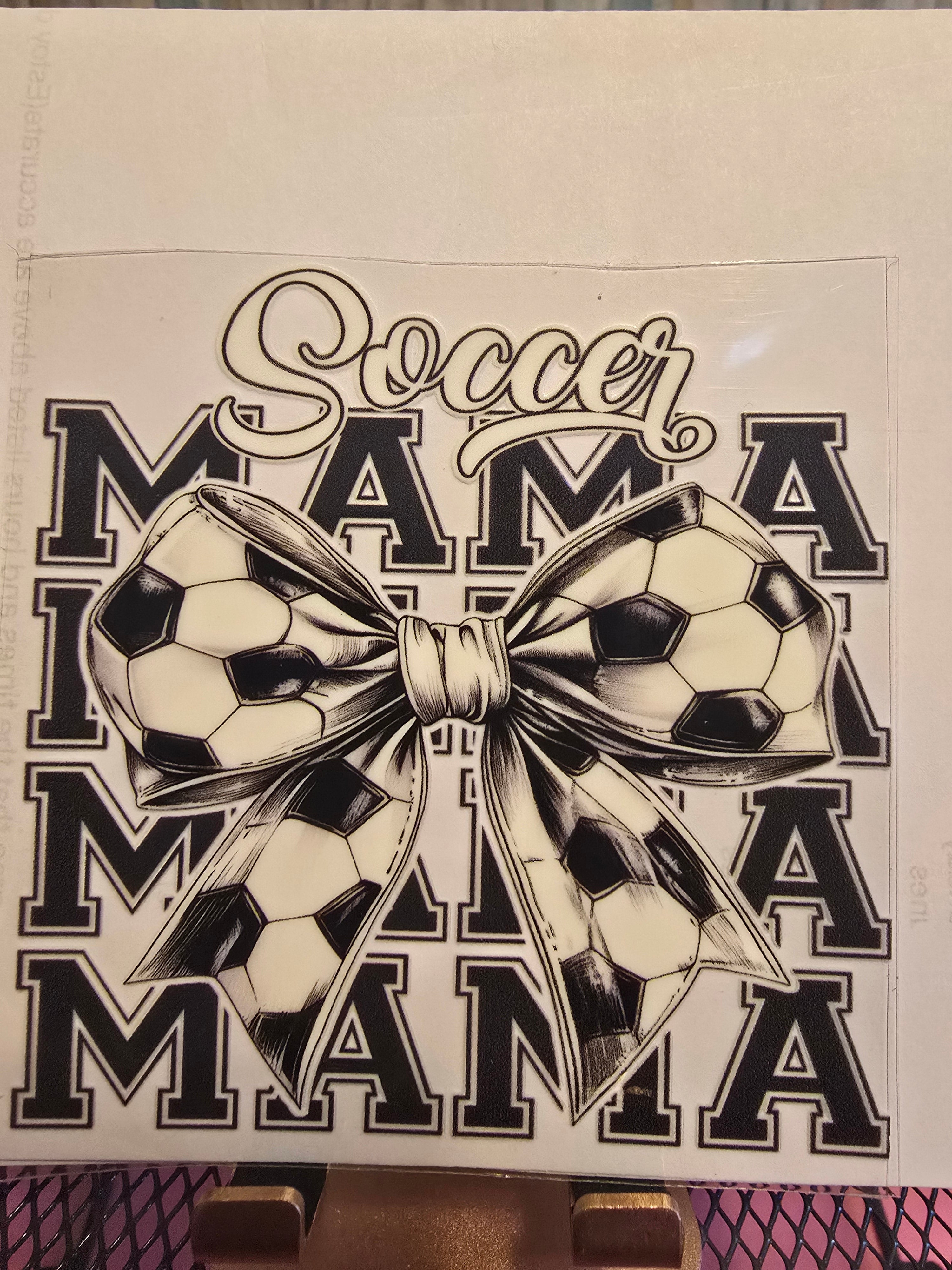 Soccer Mama UVDTF decal
