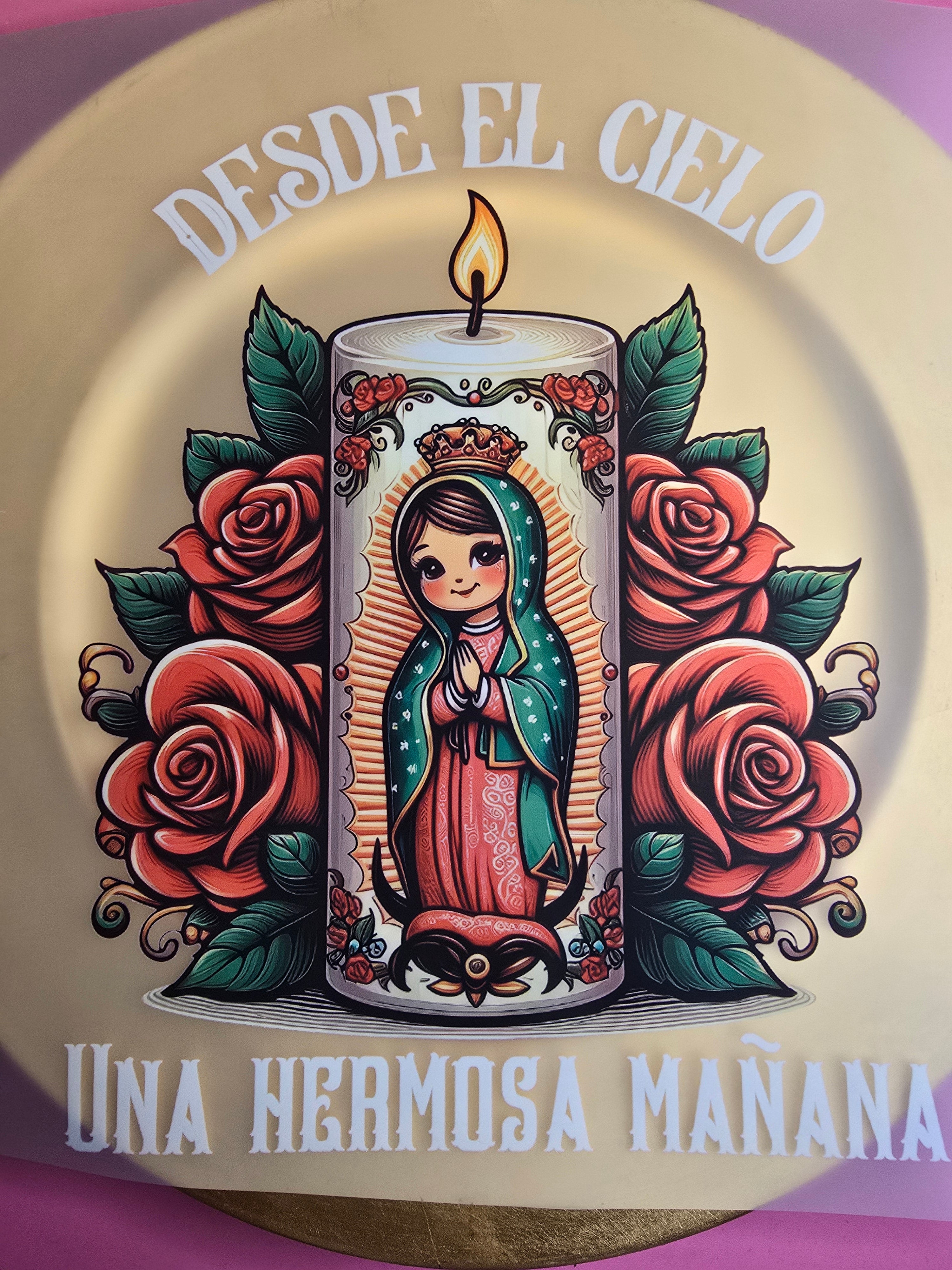 Virgen de Guadalupe candle DTF