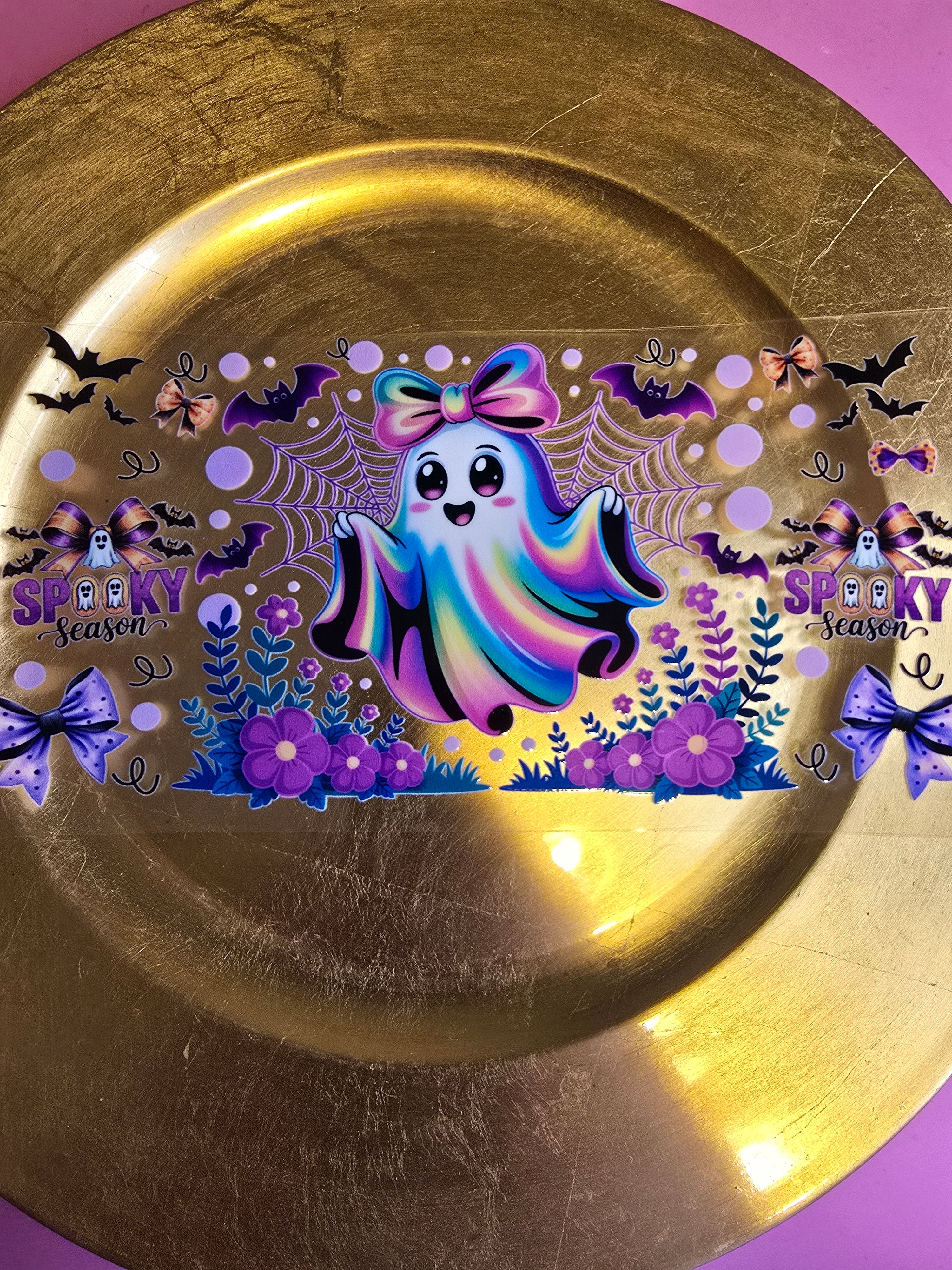 Purple metallic ghost UVDTF wrap