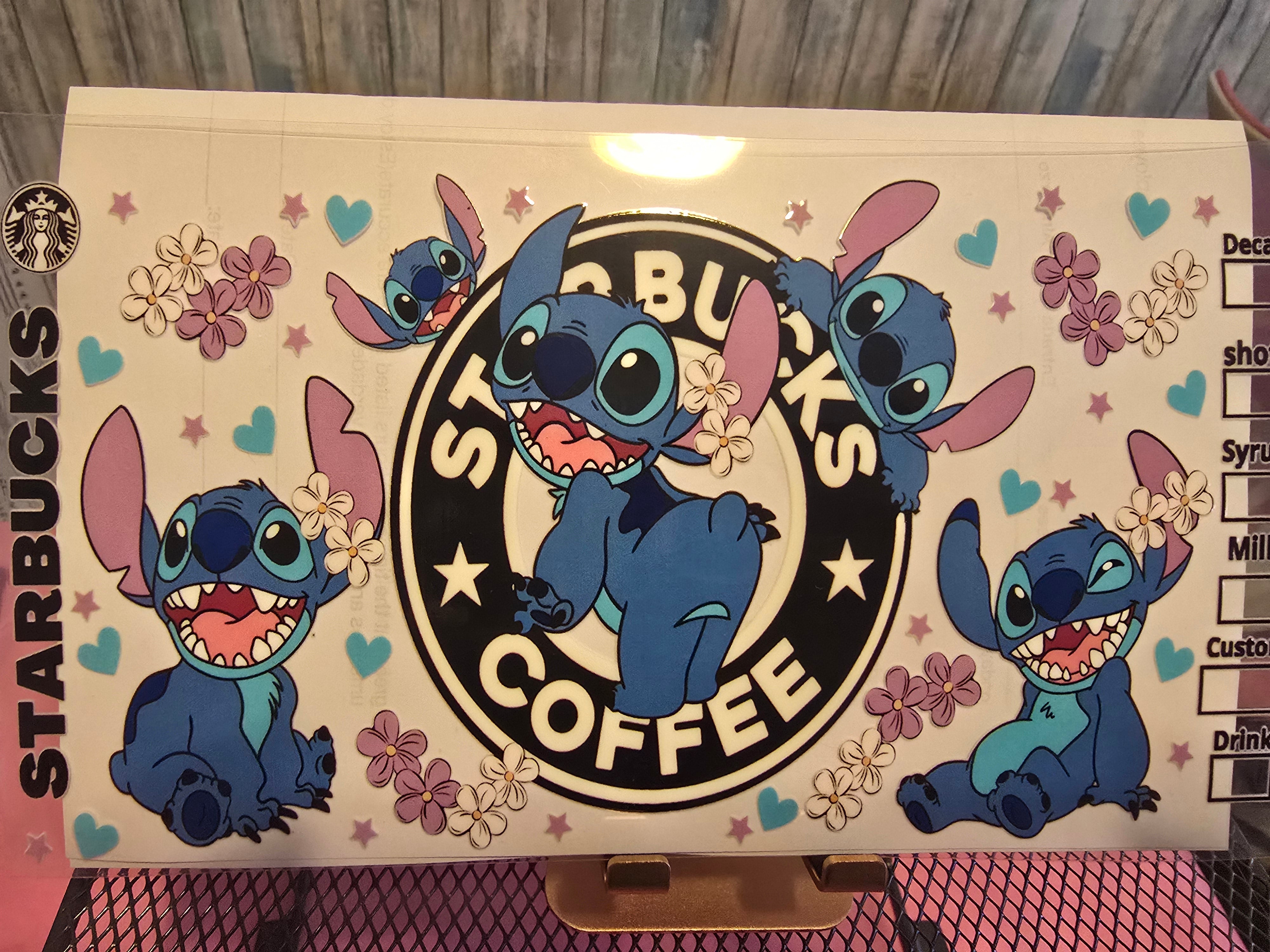 Blue alien starbies UVDTF wrap