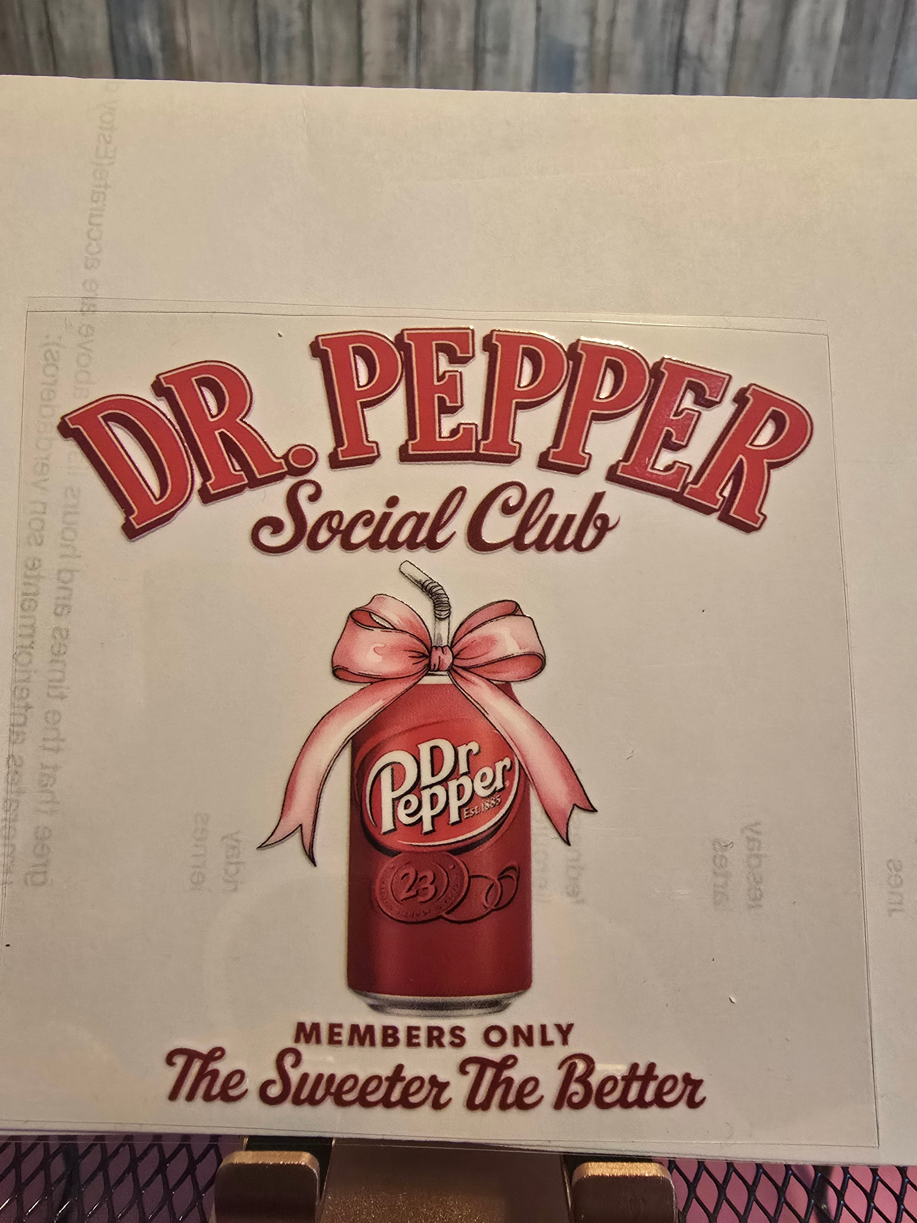 Dr P social club UVDTF decal