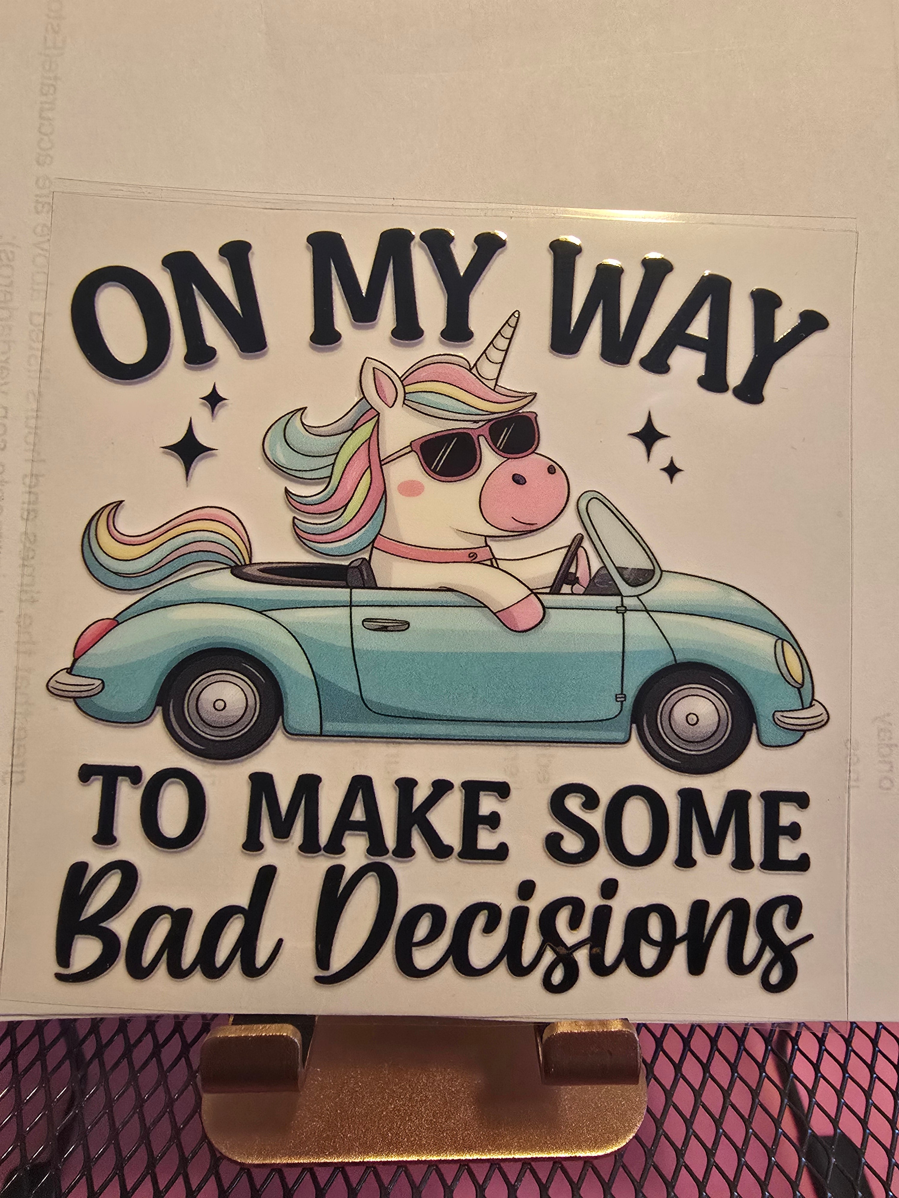 Unicorn UVDTF decal