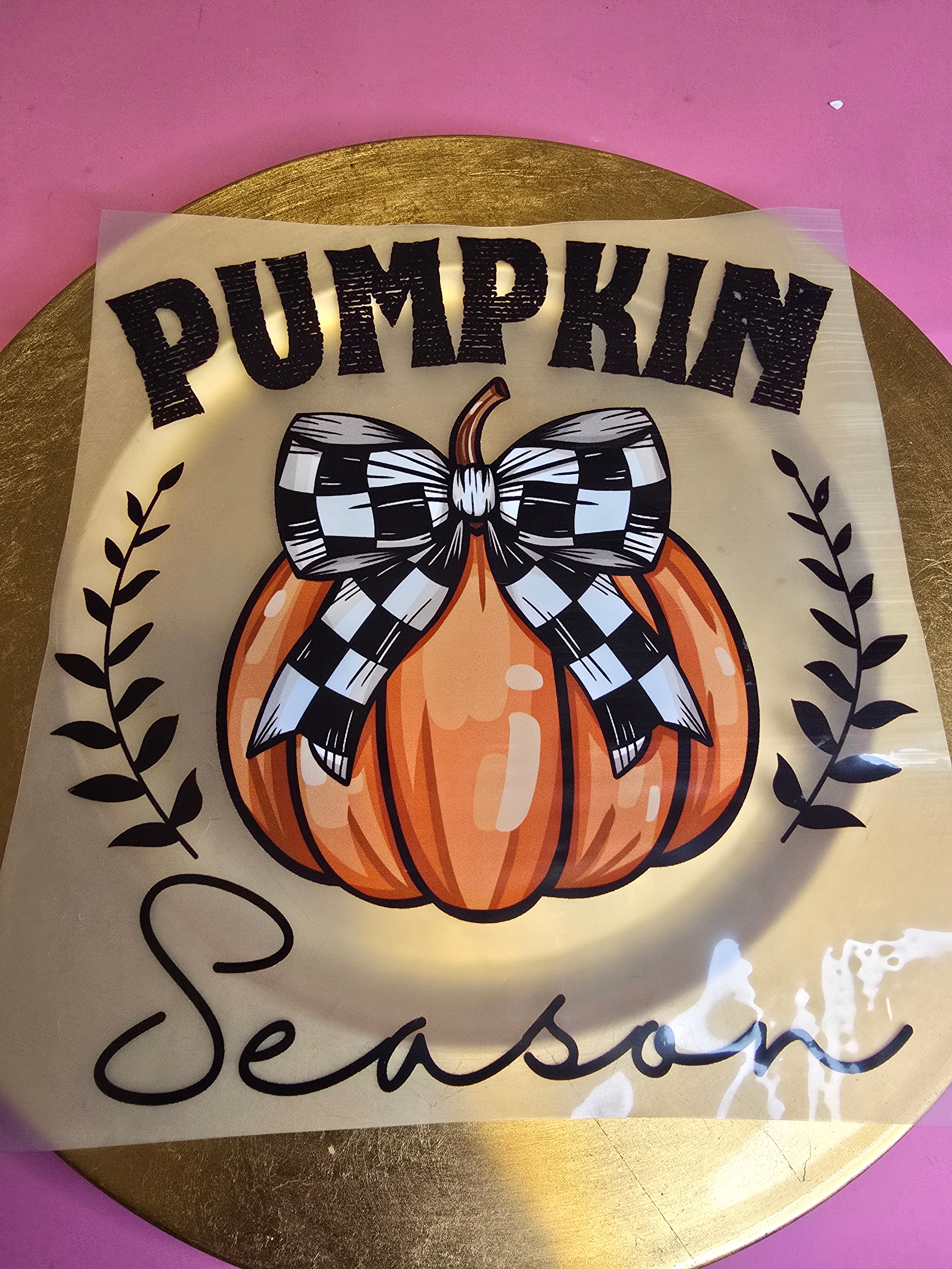 Black and white checkered pumpkin