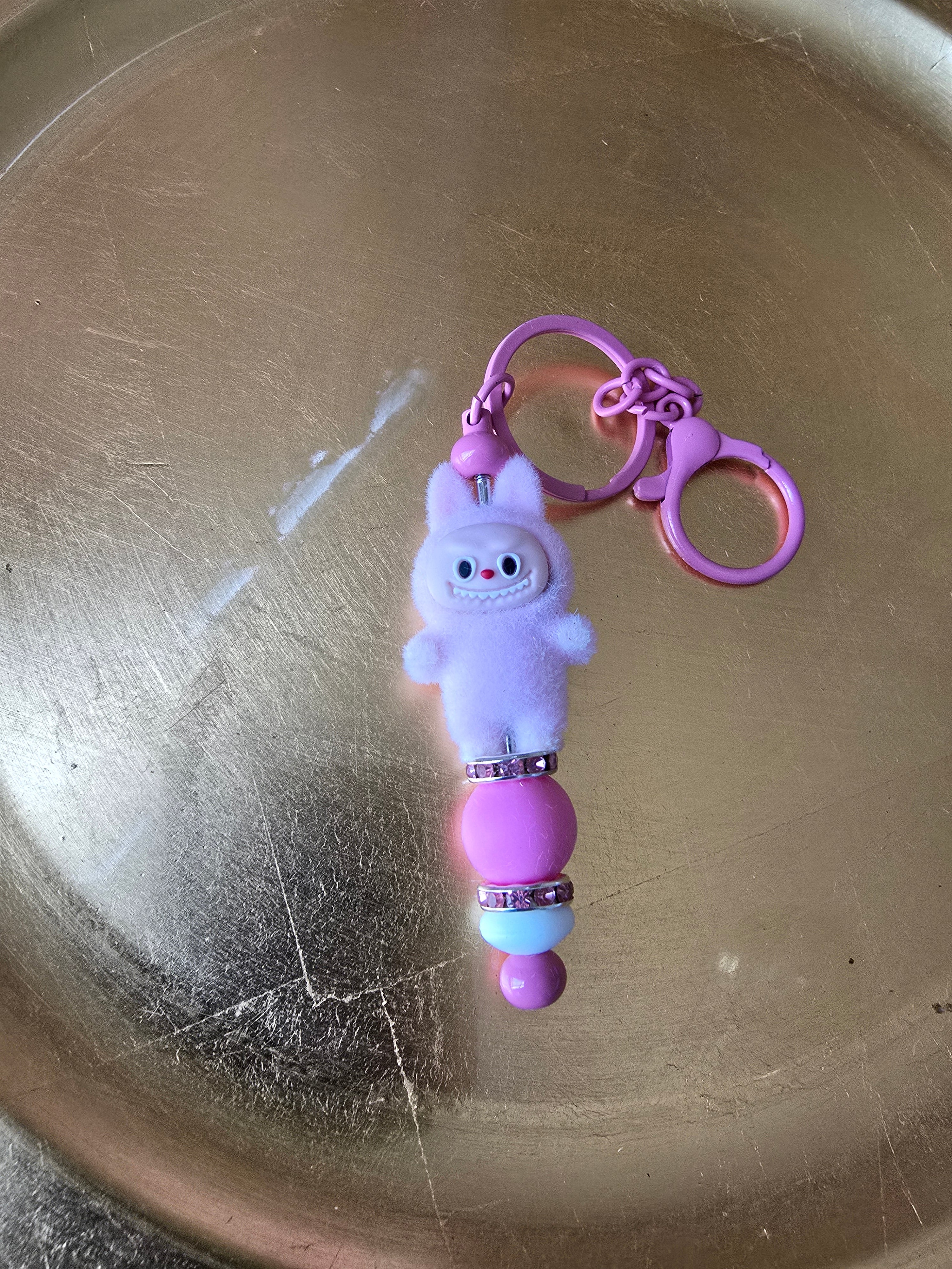 Pink monster Keychain