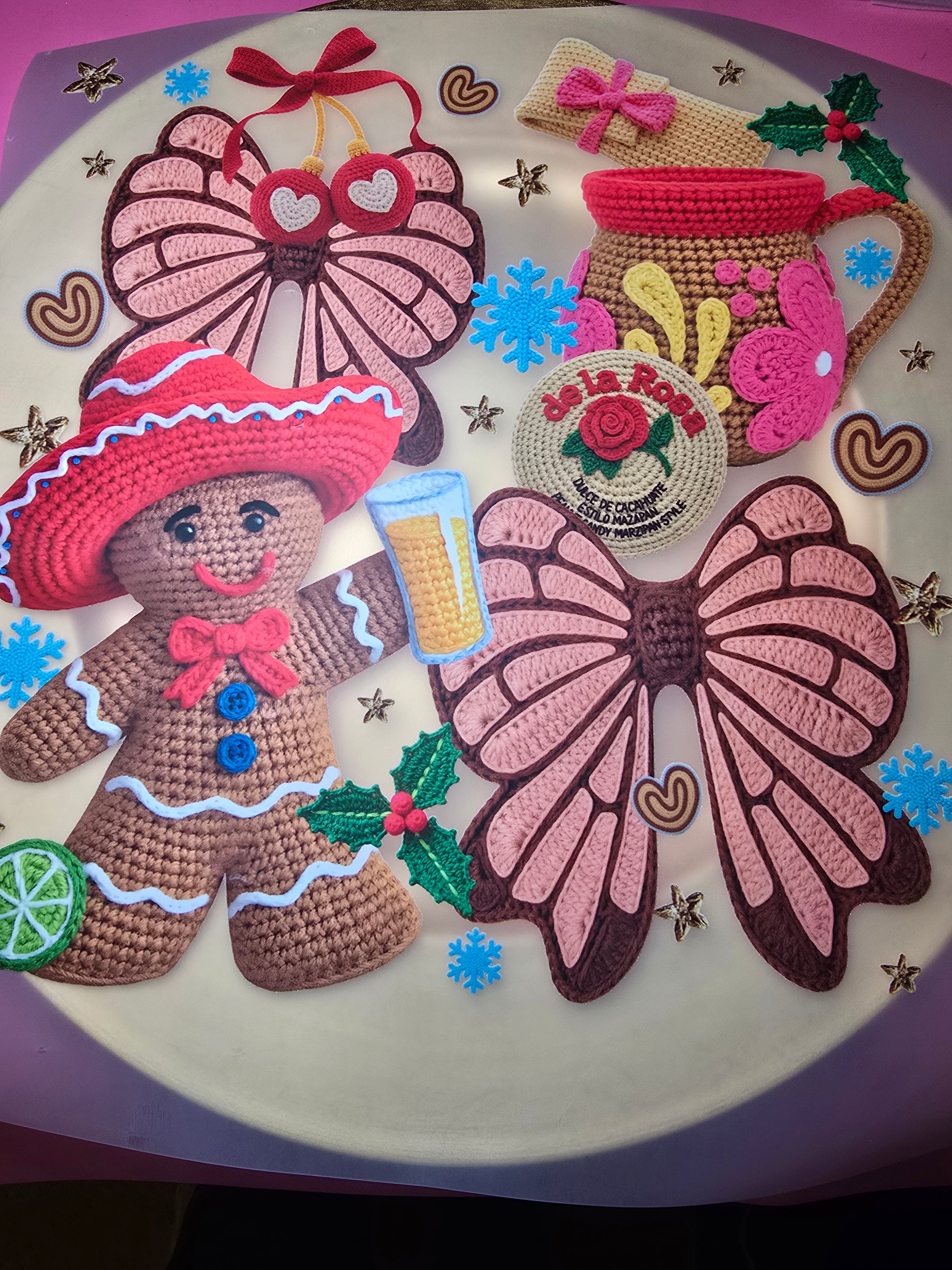 Yarn look Christmas DTF