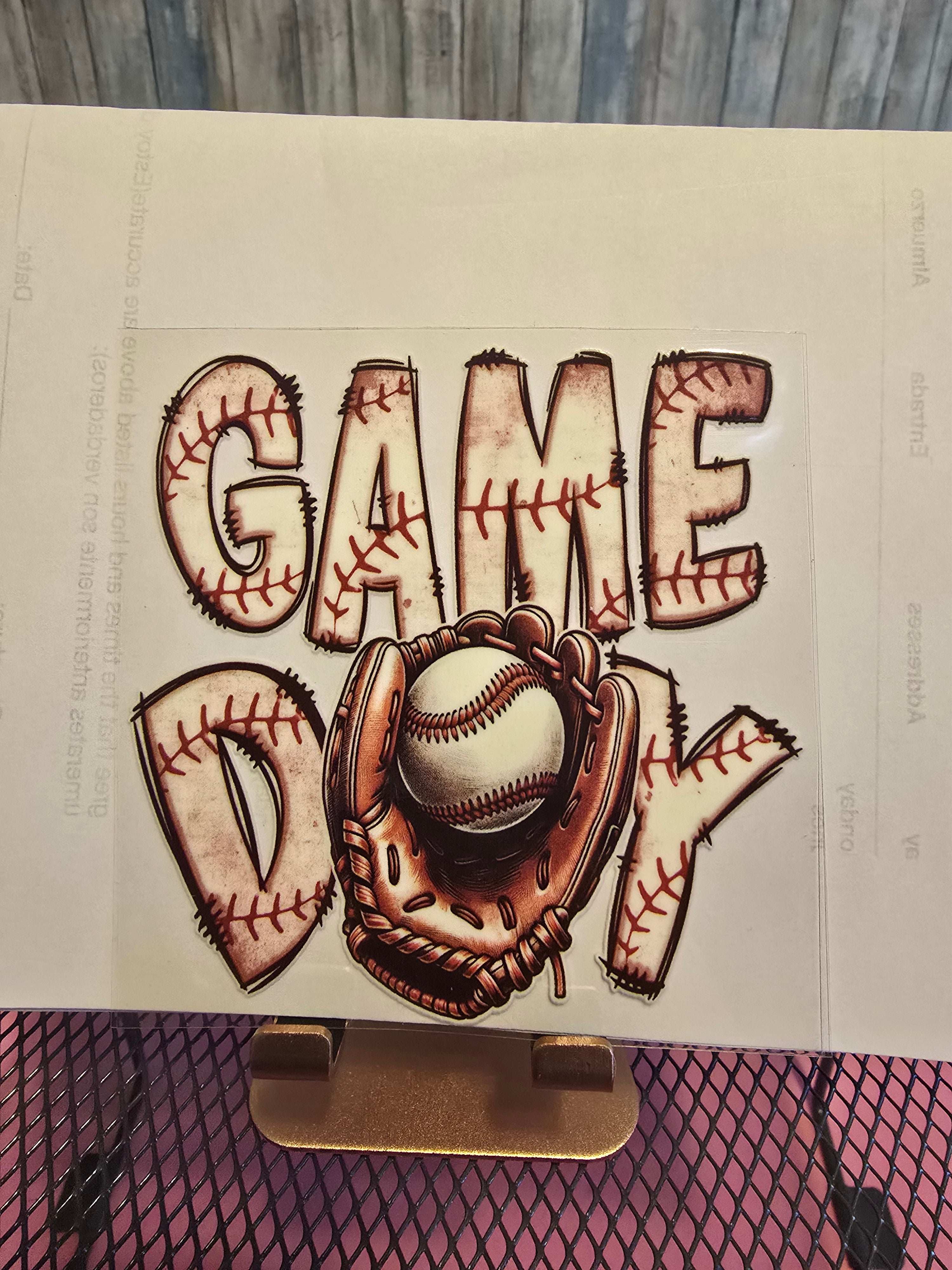 Game day UVDTF decal