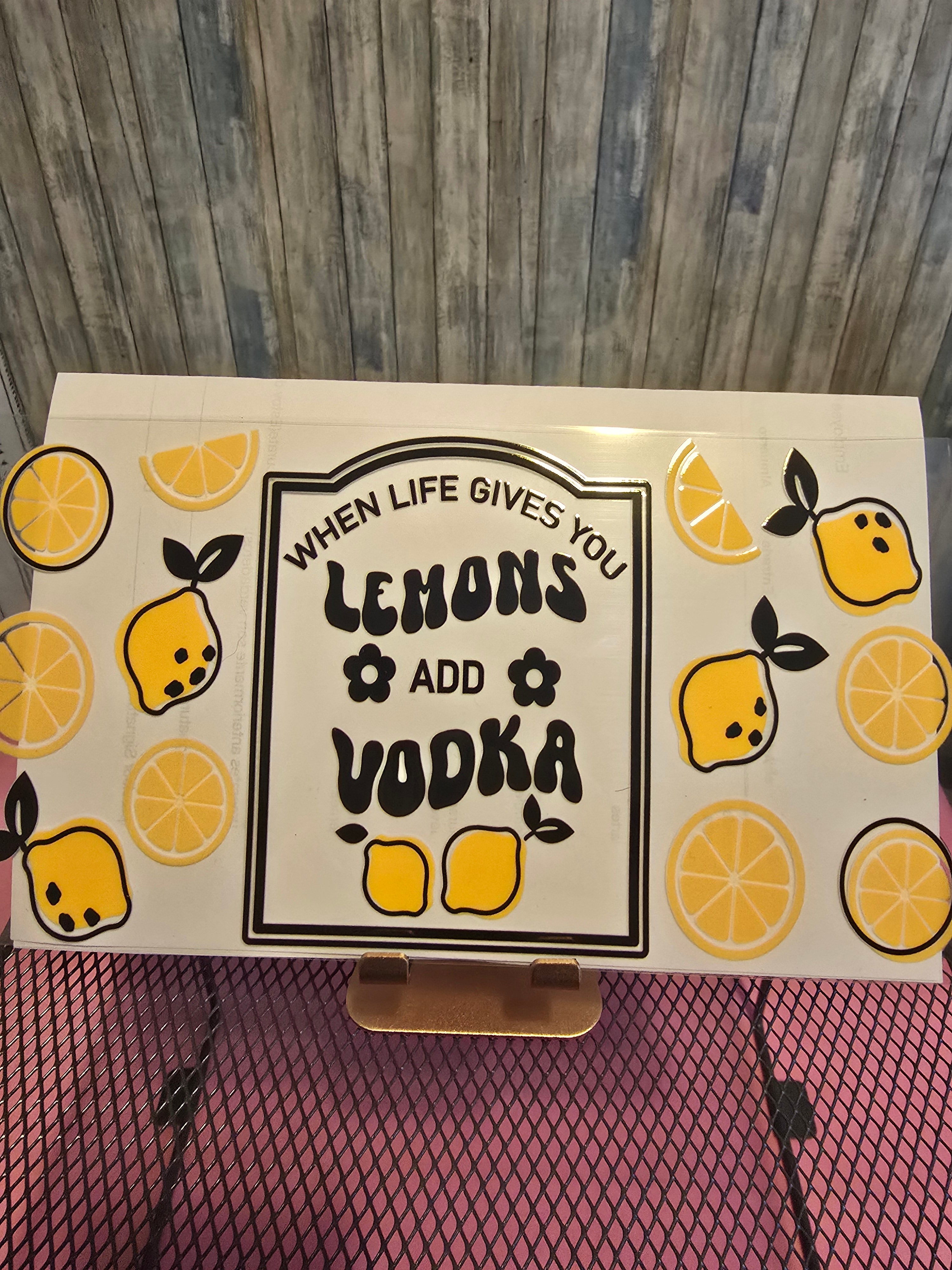 Lemons and Vodka UVDTF wrap